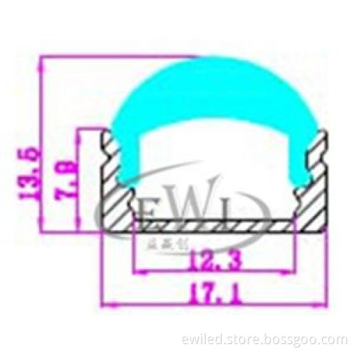 U style aluminium profile led lighting for ceiling